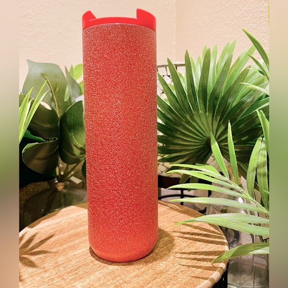 ✨Starbucks Spring Neon Coral/Pink Pebble Glitter Stainless Steel Hot Cup Tumbler - Picture 5 of 12